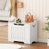Living Room Storage Chest, 24.8 in Small Toy Chest, Wood Toy Box for Boys Girls with Lids, Storage Bench w/ Safety Hinge, Supports 350 LBS - 2 of 4