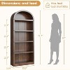 Acekool 5 Shelf Arched Bookcase with Metal Corner Protection, Tall Display Rack for Living Room, Bedroom - 2 of 4
