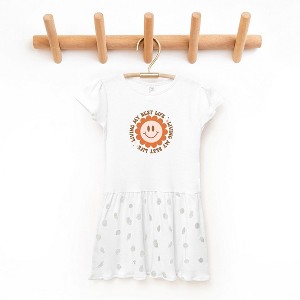 The Juniper Shop Living My Best Life Flower Toddler Graphic Dress - 1 of 3