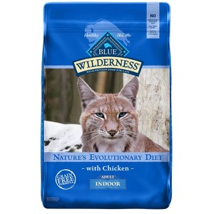 Blue Buffalo Wilderness Grain Free Indoor with Chicken Adult Premium Dry Cat Food - 11lbs - 1 of 4