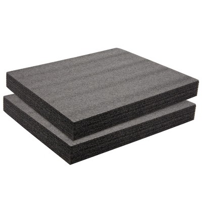 Okuna Outpost 2 Pack Black Polyethylene Foam Pads Sheets Packing Materials Supplies for Moving Packaging & Crafts, 18 x 16 x 2 in