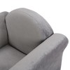 XIYUYEU Dining Room Chair, Kids Upholstered Couch with Two Cup Holder, Footrest, Backrest, Toddlers Velvet Recliner with Headrest and Footrest - 4 of 4