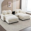 111" Modern Chenille Sectional Sofa with Storage and Two Ottomans, Comfy Cloud Sofa Couch for Living Room or Apartment – The Pop Home - 3 of 4