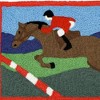 Jellybean Hunter Jumper Doormat – 20"x30" Washable Accent Mat with Horse Riding Design for Entryway or Patio - 2 of 3