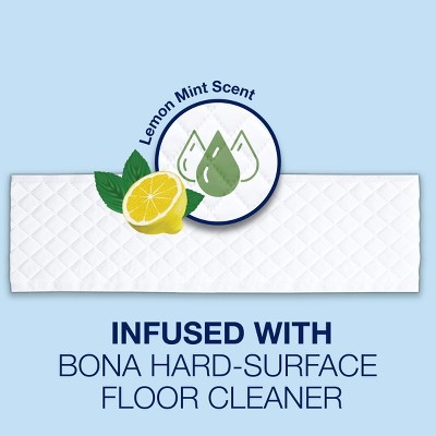 Bona Lemon Mint Cleaning Products Mop Refill Multi Surface Wet Mopping Cloths - 12ct - Thumbnail 4