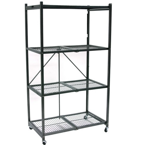 Origami General Purpose Foldable Shelf Storage Rack with Wheels for Home, Garage, or Office, Pewter - image 1 of 4