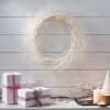 24" Front Door Paper Wreath, Craft Paper Wreath With 60 Led Lights, Battery Operated Paper Garland With Timer For Wall Window Party Decor - 2 of 4