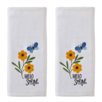 2pc Hello Spring Flowers Hand Towel Set - SKL Home