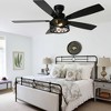 Bella Depot 52" Black Industrial Flush Caged Ceiling Fan with Light - 4 of 4