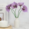 Unique Bargains Artificial Anthurium Lily Flowers for Home Decor 10 Pcs - 4 of 4