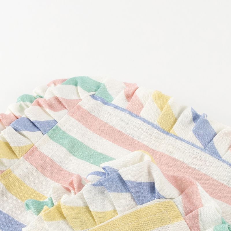 Meri Meri Multi Stripe Ruffle Fabric Napkins (Pack of 4), 3 of 5