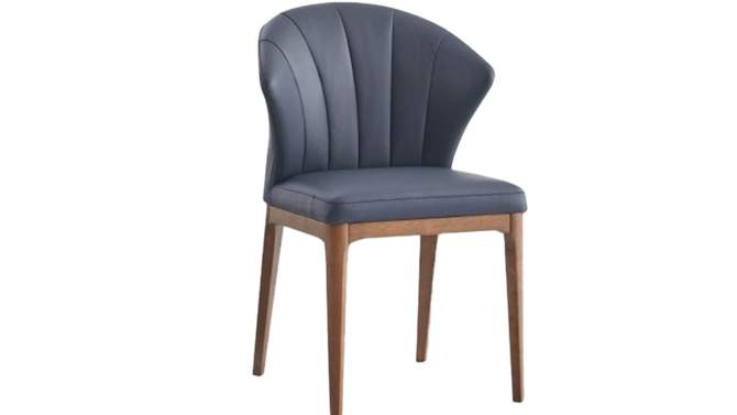 22&#34; Seraphyne Dining Chair Slate Leather and Walnut Finish - Acme Furniture, 2 of 10, play video