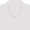 Black Bow Jewelry 0.6mm, 14k Yellow Gold, Cable Rope Chain Necklace - 2 of 4