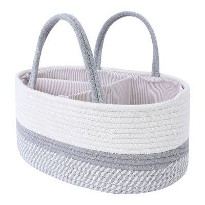 Unique Bargains Woven Handcrafted Odorless Cotton Rope Storage Basket 14.2 x 9.1 x 7.1 Inch 1 Pc