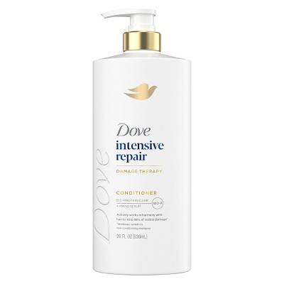 Dove Beauty Intensive Repair Hair Conditioner Pump with Glutamic Amino Serum & Bio-Protein Care - 28 fl oz