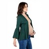 Maternity Bell Sleeve Flared Open Front Cardigan - 24seven Comfort Apparel™ - 2 of 3