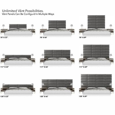 Vant Upholstered Headboards - Accent Wall Panels, - Micro Suede Grey ...