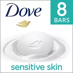 Dove Beauty Sensitive Skin Unscented Beauty Bar Soap - 8pk - 3.75oz each