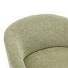 Lyngins Swivel Accent Chairs with Curved Backrest,Narrow Upholstered Swivel Reading Chairs,Barrel Chairs for Bedroom,Living Room - 4 of 4