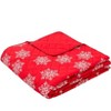 The Lakeside Collection Red Snowflake Quilt Set with Shams - Full/Queen - 3 of 4