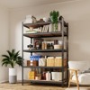 Storage Shelves 5 Tier Garage Shelving Heavy Duty Adjustable Metal Shelving Unit, Garage Shelves for Basement,Kitchen ,Black - 2 of 4