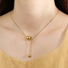 Unique Bargains Choker Necklaces Dainty Pendant Choker Necklace Chain for Women  Gold Tone 1PC - 2 of 4