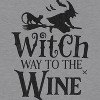 Rerun Island Women Witch Way To The Wine Black Cat Short Sleeve Graphic Cotton Cropped Loose T-shirt - 2 of 4