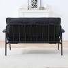 YONWAY 53"Corduroy Loveseat Couches, Small Loveseat, with Stylish Metal Handrails Button-Tufted Backrest  for Small Living Room Home Office - 3 of 4