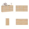 FUFU&GAGA Yellow Rattan Weave Style 9-Drawer Dresser with Ample Storage Space - 4 of 4