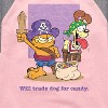Girls' - Garfield - Will Trade Dog For Candy Shirt Tail Raglan Graphic T-shirt - 2 of 4