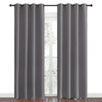 NICETOWN Grommet Top Blackout Curtains, Thermal Insulated Noise Reducing Window Drapes (Set of 2)