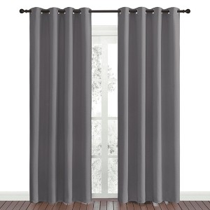 NICETOWN Grommet Top Blackout Curtains, Thermal Insulated Noise Reducing Window Drapes (Set of 2) - 1 of 4