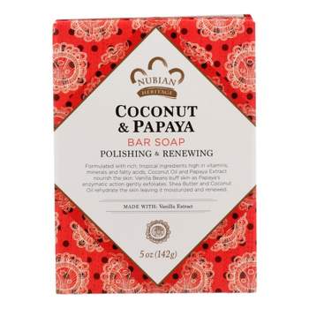 Nubian Heritage Polishing and Renewing Coconut and Papaya Bar Soap - 5 oz