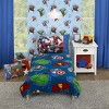 NoJo Marvel Avengers Fight the Foes Blue, Red, Green Hulk, Iron Man, Thor, Captain America Super Soft Toddler Blanket - 4 of 4
