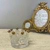 Slickblue Glass Jewelry Holder, Small Crown Design with Gold Tips, Compact 2.75x2 in Tabletop Organizer - 2 of 3