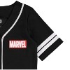 Ladies Marvel Comics Baseball Jersey - Spiderman, Ironman, Captain America & Hulk Mesh Button Down Baseball Jersey - 4 of 4