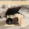 Airsurfer Mid-Century Modern Square Coffee Table Storage Bench, Assembled, for Living Room, Entryway, Family Room, Use as Coffee Table or Shoe Bench - 4 of 4