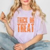 Trick or Treat Block Distressed - Women's Garment Dyed Graphic T-Shirt - 3 of 4