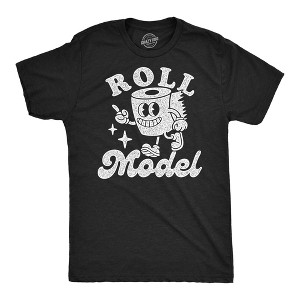 Mens Funny T Shirts Roll Model Sarcastic Toilet Paper Graphic Novelty Tee For Men - Crazy Dog Men's T Shirt - 1 of 4