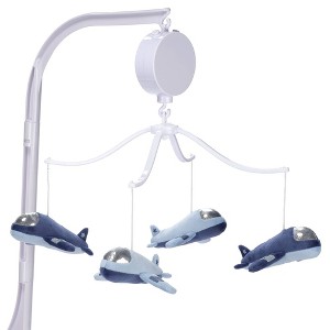 Bedtime Originals Little Aviator Airplane Musical Baby Crib Mobile Soother Toy - Blue - 1 of 4