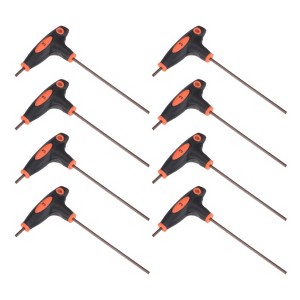 Unique Bargains S2 Steel Flat Dual End T-Handle Hex Key Wrenches 8 Pcs - 1 of 4