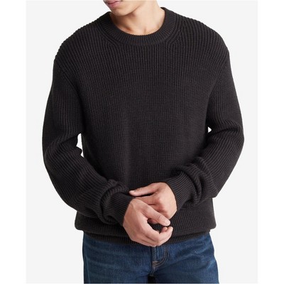 Calvin Klein Mens Ribbed Collar Knit Sweater
