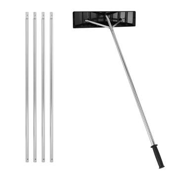 Costway 20 FT Aluminum Snow Roof Rake Adjustable Sectional Snow Removal Tool