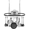 Sorbus Pot and Pan Oval Rack for Ceiling with Hooks - Multi-Purpose Organizer for Home, Restaurant, Kitchen Cookware, Utensils, Household - image 3 of 4