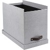Bigso John Desktop File Box - Storage Solution and Document Organizer for Paperwork - Hanging File Box with Lid - 7.4 in x 13 in x 10.4 in - Ash - 3 of 4