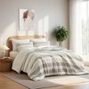 3Pcs Stripe Print Comforter Sets, Contemporary Style Lightweight Fluffy Bedding, Premium Textile Bed Set with Matching Shams - 2 of 4