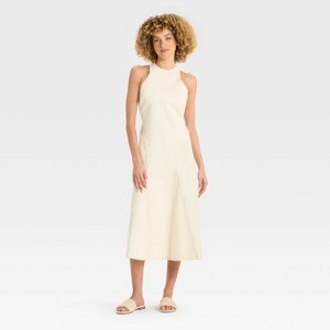 Women's Racerback Denim Midi A-Line Dress - Future Collective - 1 of 3