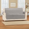 Collections Etc Soft Velvet Waterproof Quilted Furniture Cover - 2 of 3
