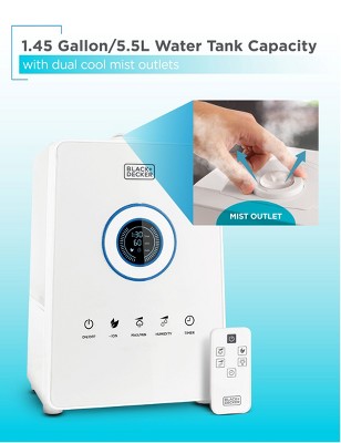 White Ultrasonic Humidifier with Remote and Digital Touch Panel