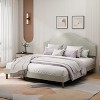 KWPZQEB Queen/King Size Bed Frame with Adjustable Headboard, Linen Fabric Padded Upholstered Platform Bed, No Box Spring Needed, Easy Assembly - 3 of 4